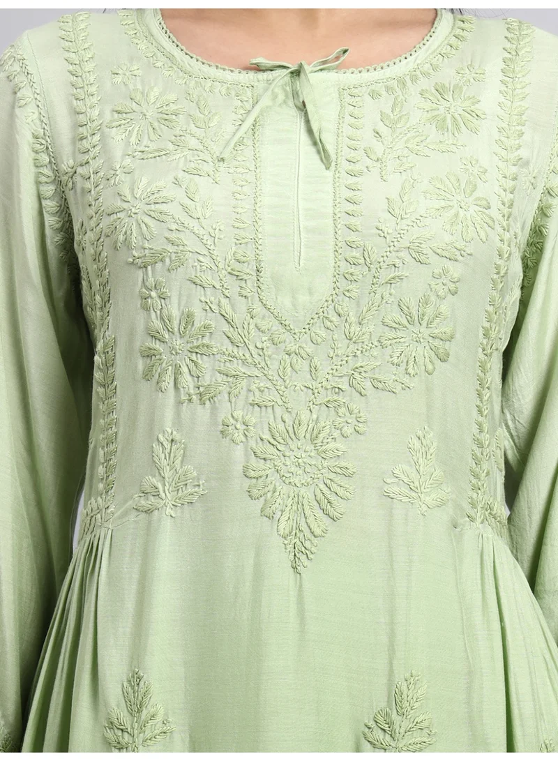 Alaya AL4101KS Hand Embroidered Chikankari Muslin Ombre Kurta Set-AL4101KS for Women | Best Price UAE
